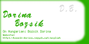 dorina bozsik business card